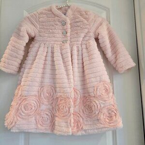 Blueberi Boulevard Girls Size 4T Faux Fur Coat